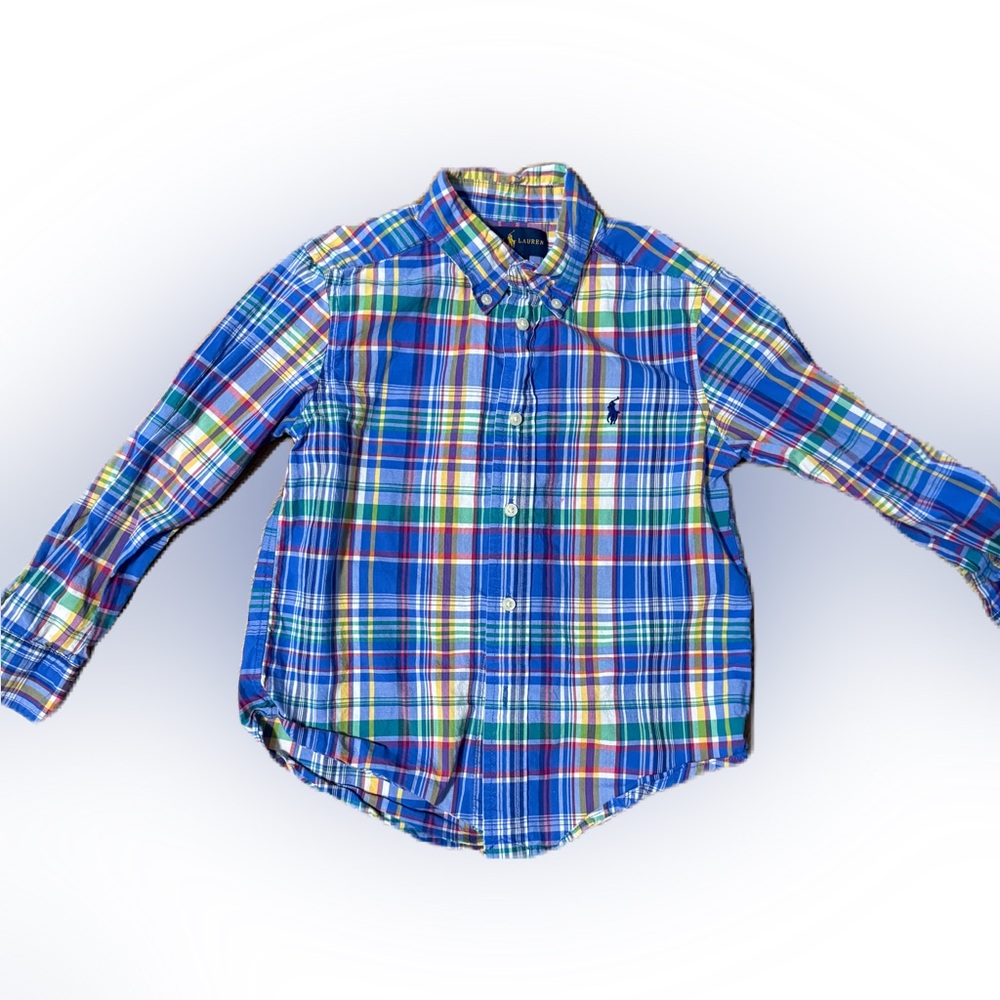 Ralph Lauren Boy’s Plaid Button Down Shirt. Size 5